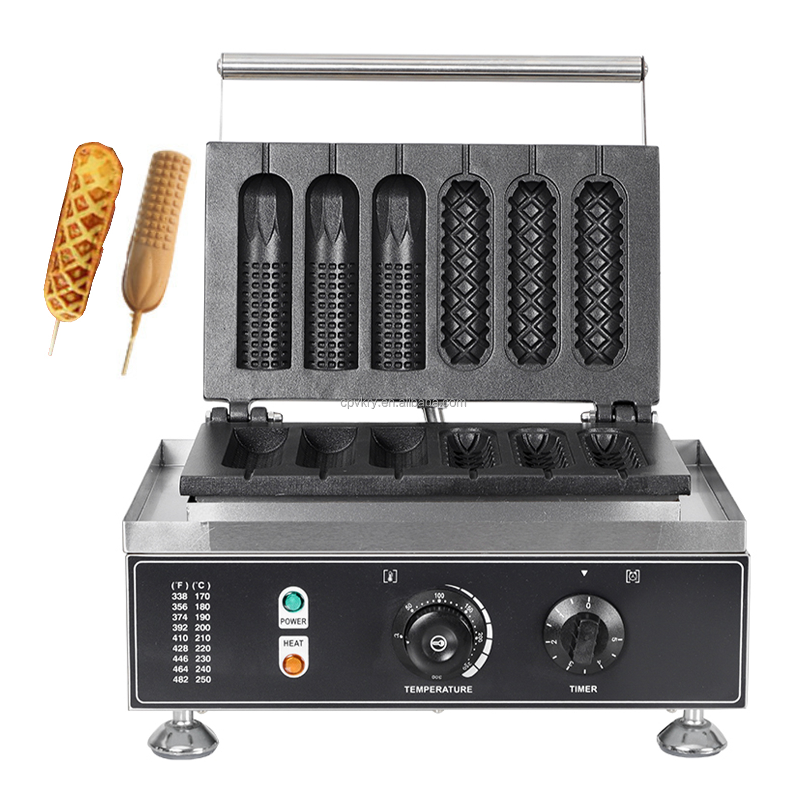 Corn Dog Stick - Electric 110/220V Hot Dog Waffle Iron