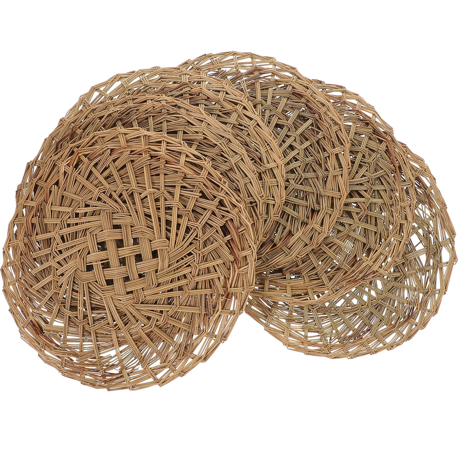 Dim Sum Basket - 6Pcs Reusable Steamer Pads Round Straw