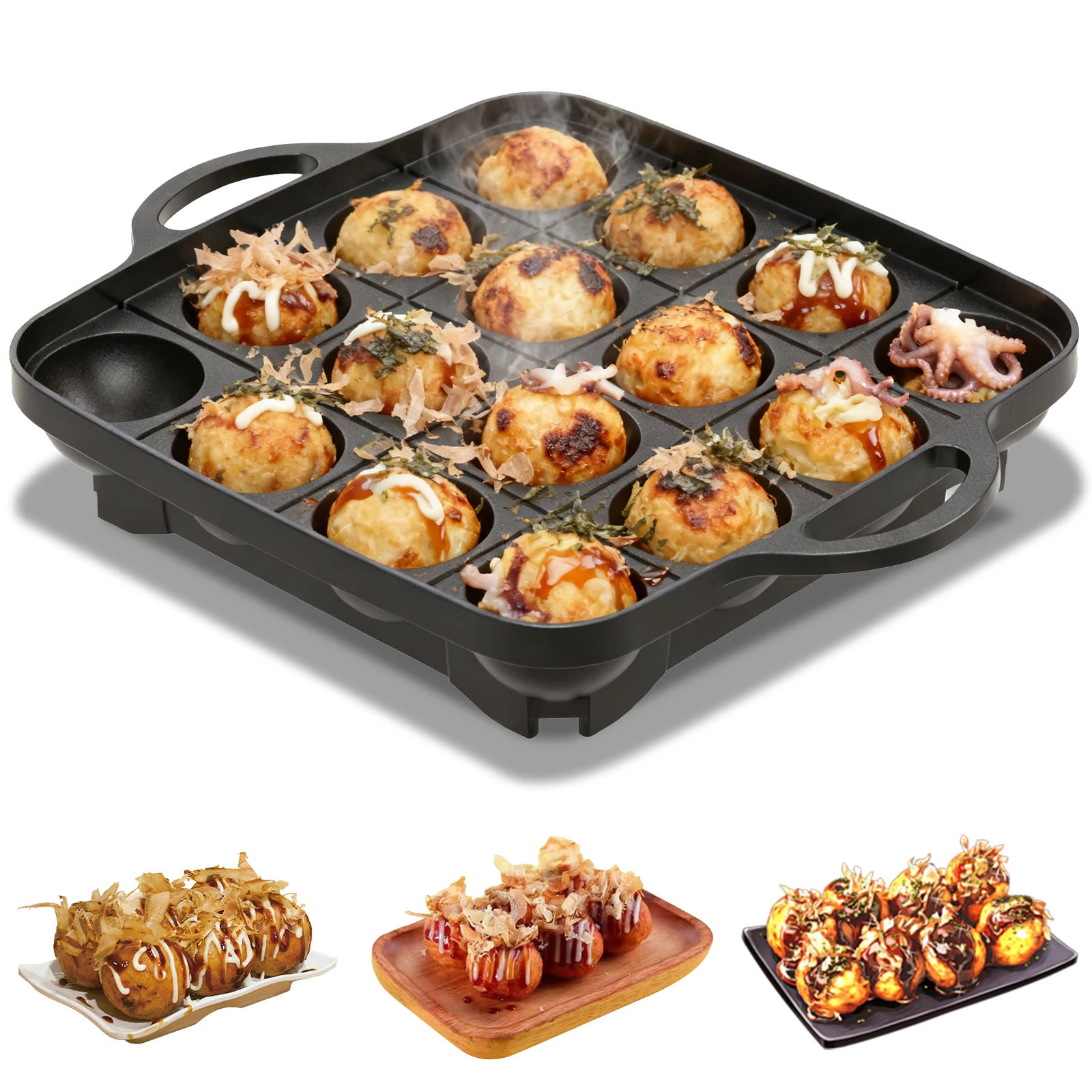 16 Holes Takoyaki Pan Cast Alu - Takoyaki Grill Plate incelemesi ve fiyatı