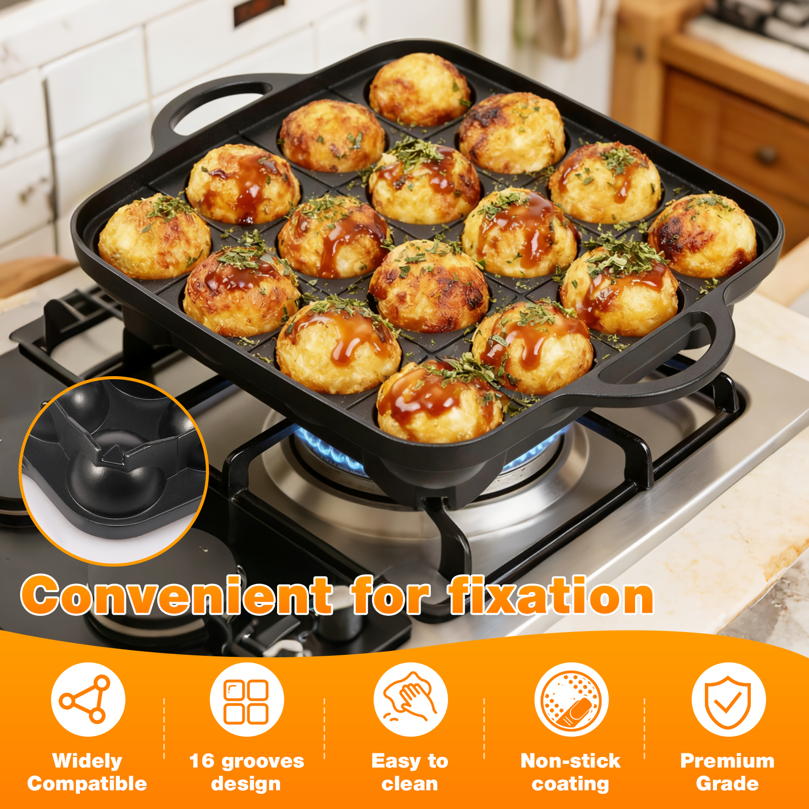Takoyaki Pan Nonstick Japanese - Takoyaki Grill Plate incelemesi ve fiyatı