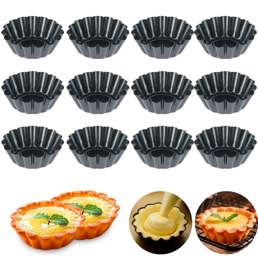 12Pcs Pan Mold Tart Quiche Fla - Egg Waffle Pan incelemesi ve fiyatı