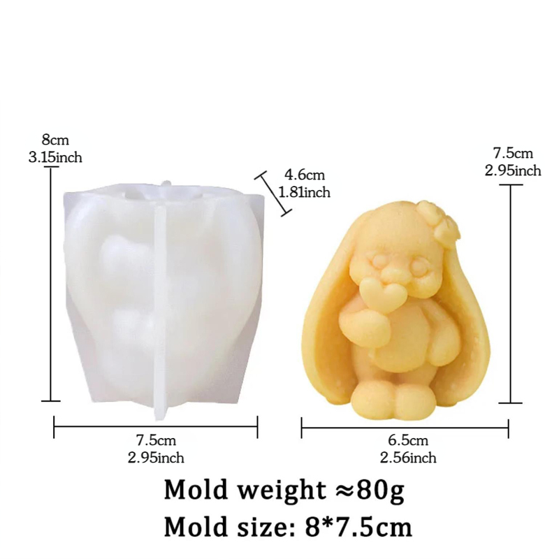 3D Long-eared Rabbit Silicone  - Bunny Cake Mold incelemesi ve fiyatı