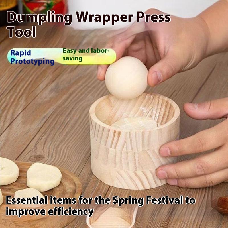1 Set Wooden Dumpling Maker -  - Dumpling Press Set incelemesi ve fiyatı