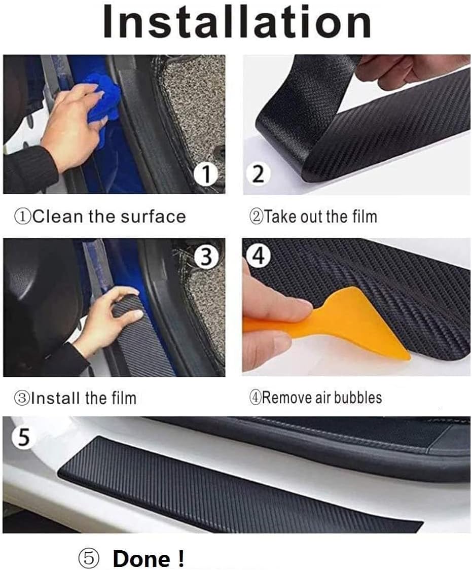 Car Door Sill Plate Guard Stic - Crepe Pan Carbon incelemesi ve fiyatı