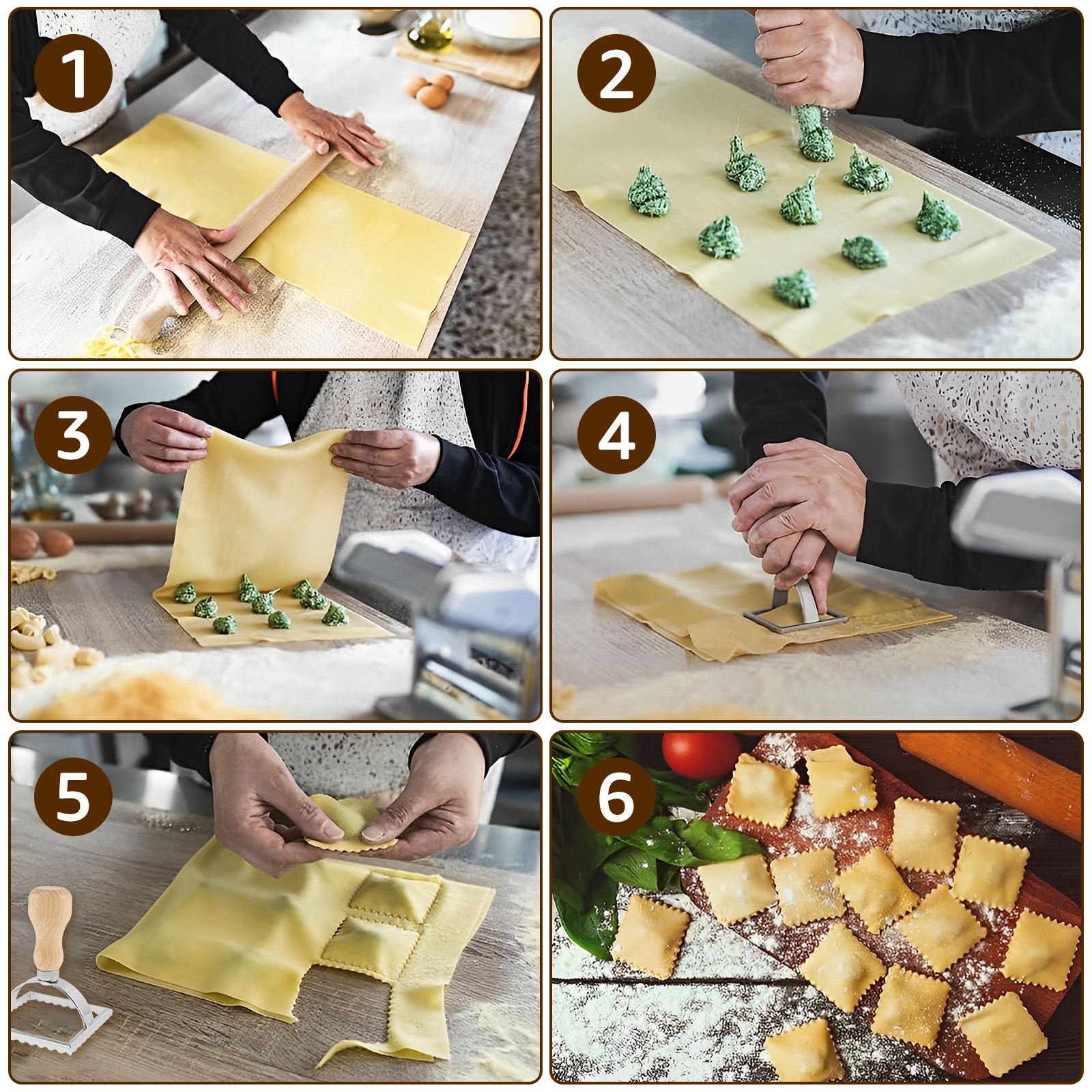 6Pcs Ravioli Maker Set Ravioli - Dumpling Press Set incelemesi ve fiyatı