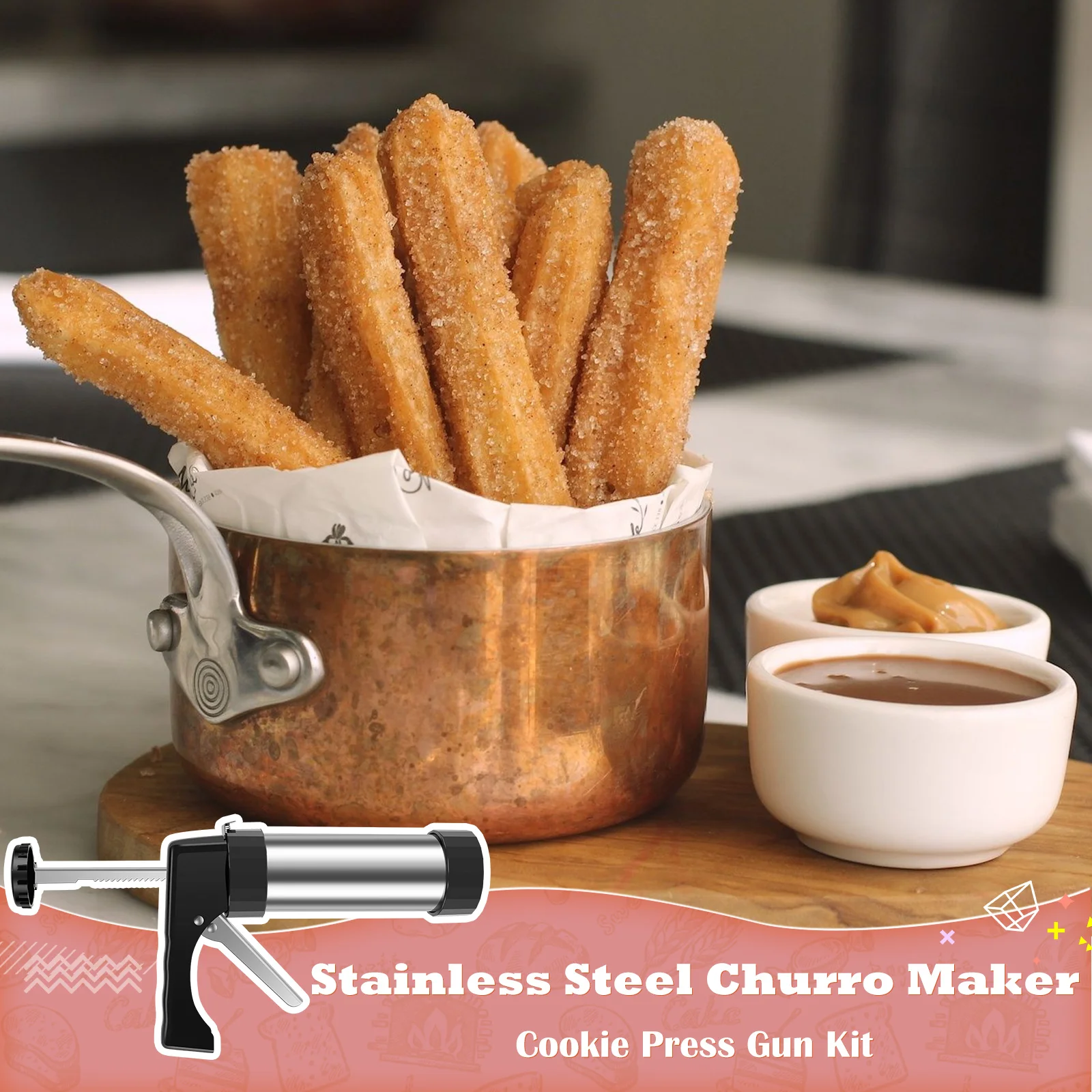 DIY Churro Maker Machine Cooki - Churros Maker Gun incelemesi ve fiyatı