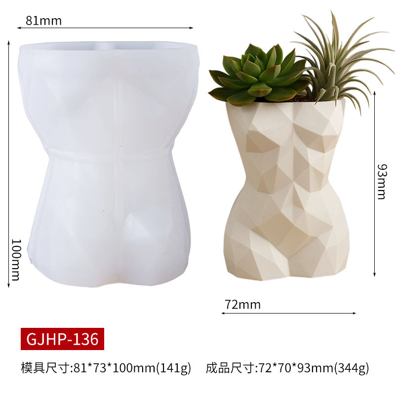 3D Geometric Female Body Flowe - Potsticker Mold incelemesi ve fiyatı