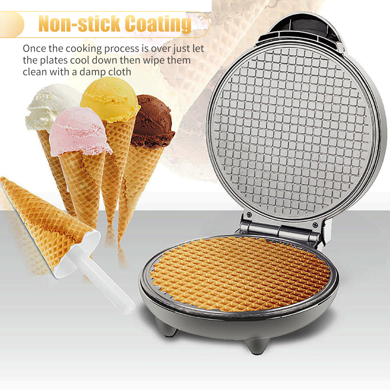 1200W Waffle Maker Nonstick Ba - Waffle Cone Maker incelemesi ve fiyatı