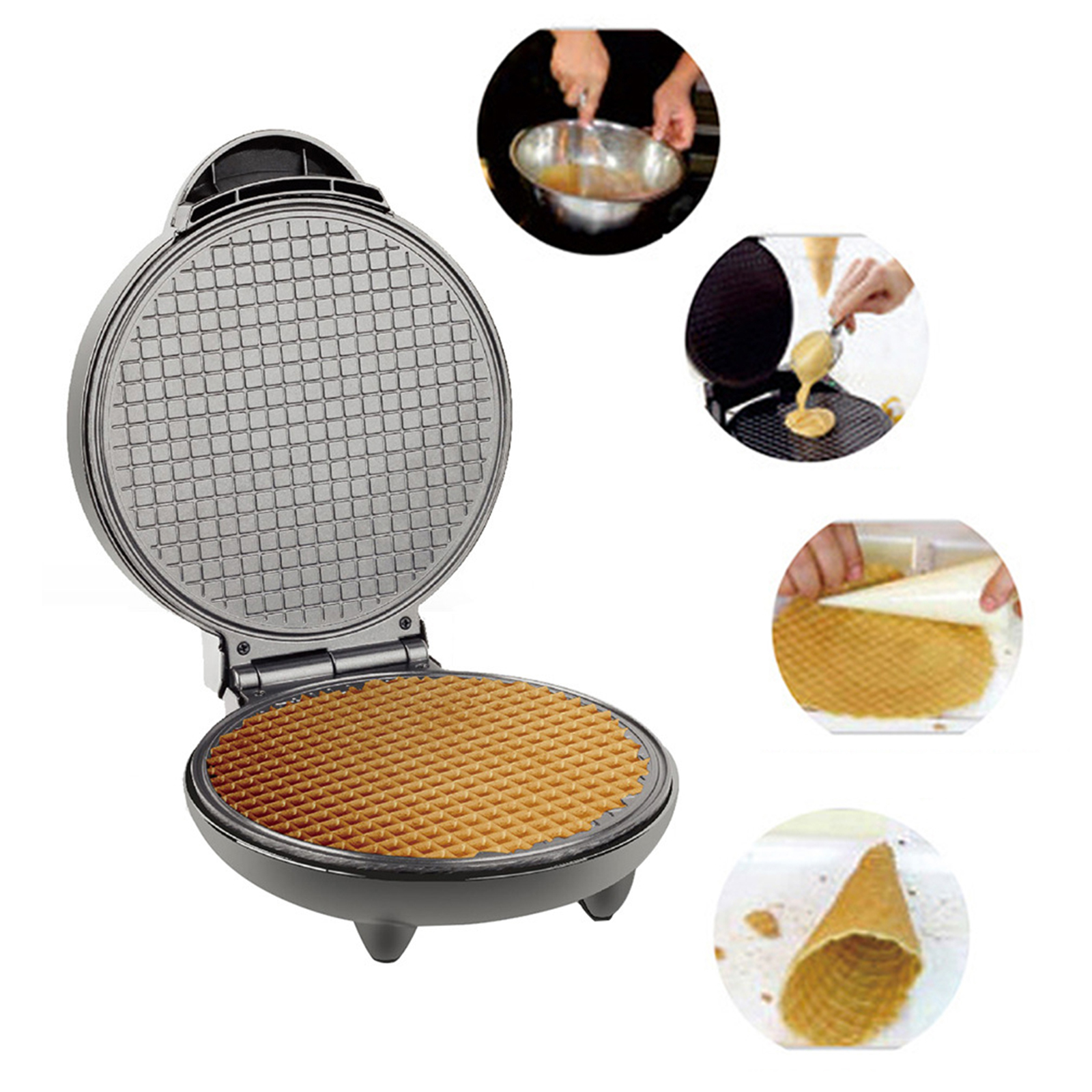 1200W Waffle Maker Nonstick Ba - Waffle Cone Maker incelemesi ve fiyatı