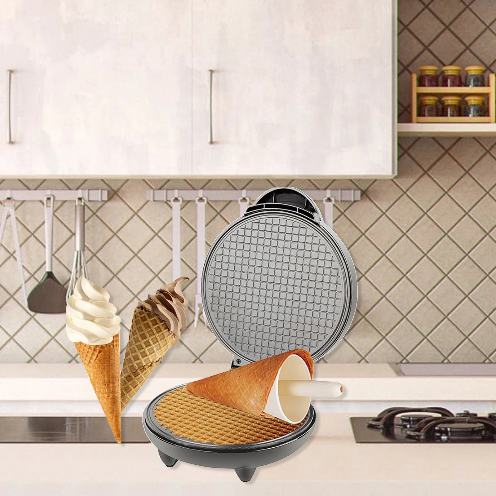 1200W Waffle Maker Nonstick Ba - Waffle Cone Maker incelemesi ve fiyatı