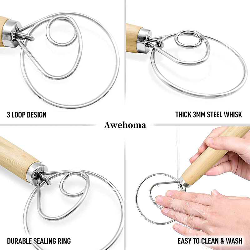 Large Hand Danish Dough Whisk  - Danish Pancake Pan incelemesi ve fiyatı