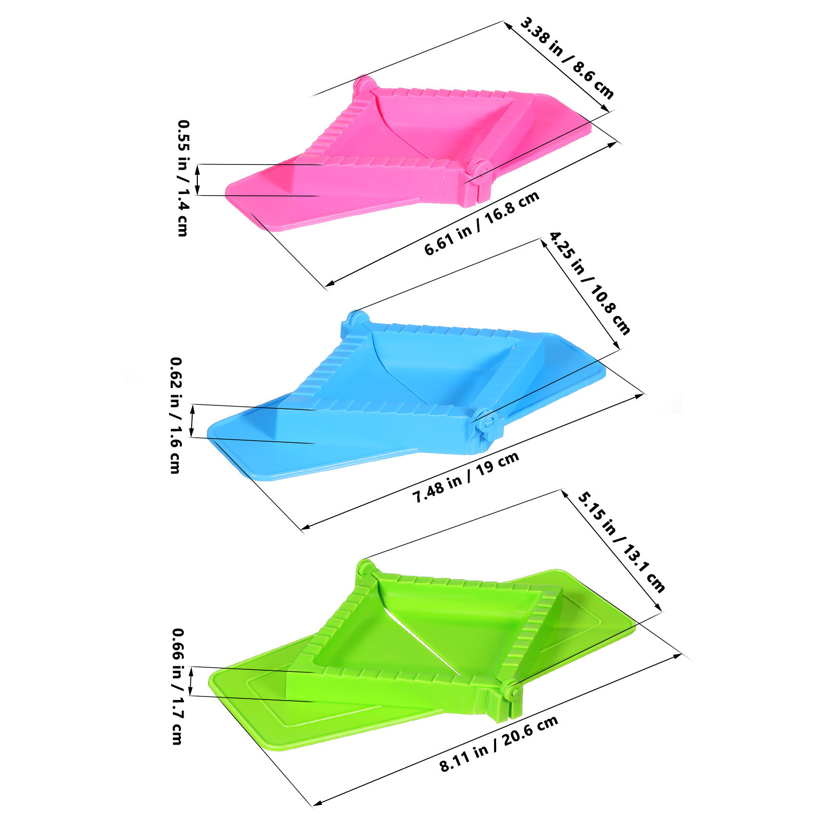 3Pcs Dumpling Mold Plastic Set - Dumpling Press Set incelemesi ve fiyatı