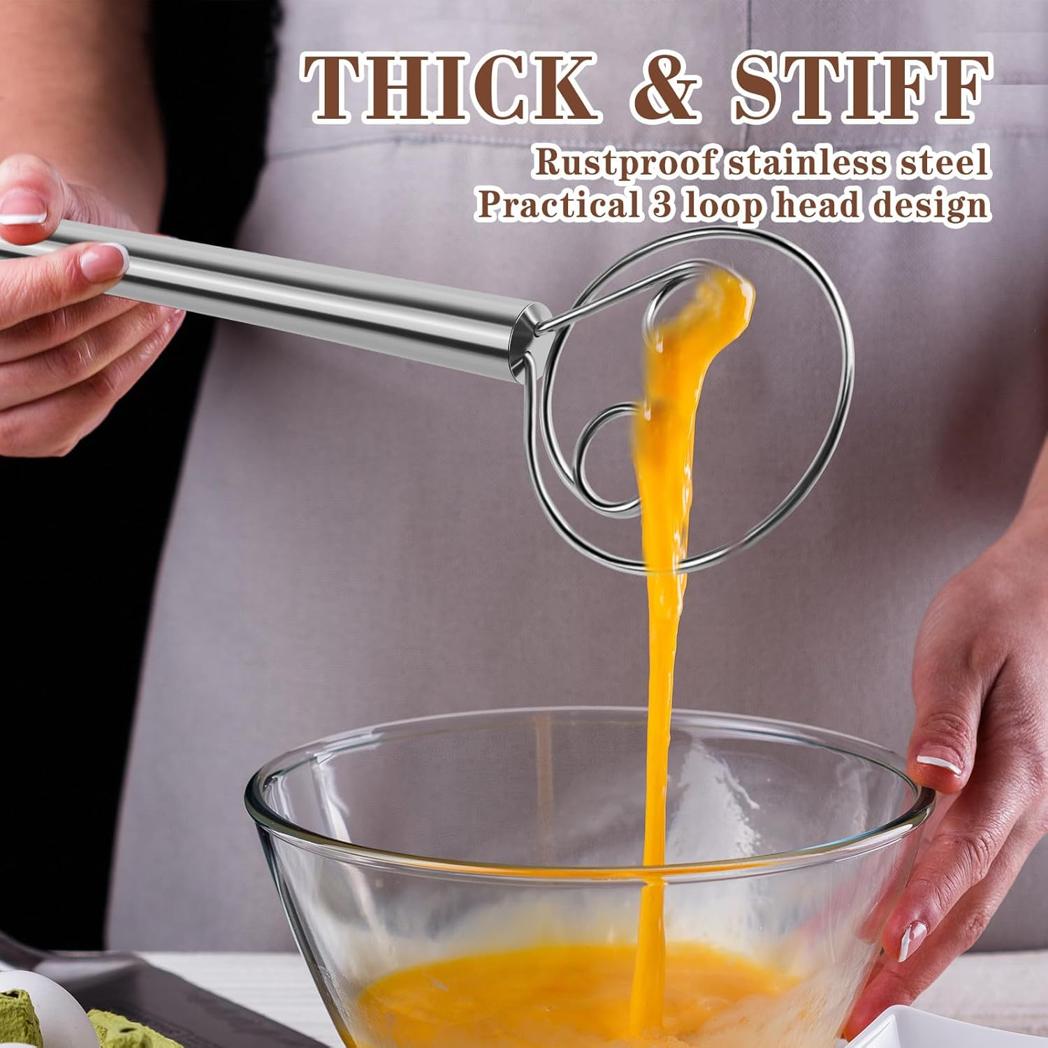 Danish Dough Whisk - Stainless - Danish Pancake Pan incelemesi ve fiyatı