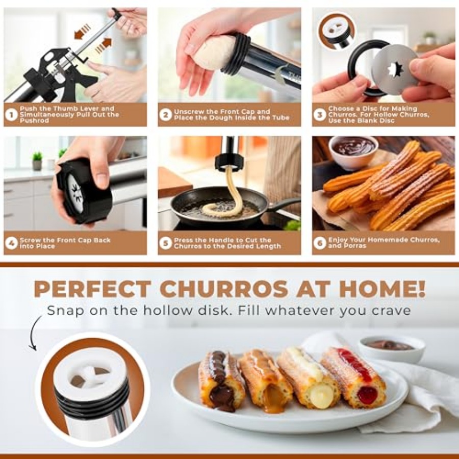 Churro Maker Machine and Sprit - Churros Maker Gun incelemesi ve fiyatı