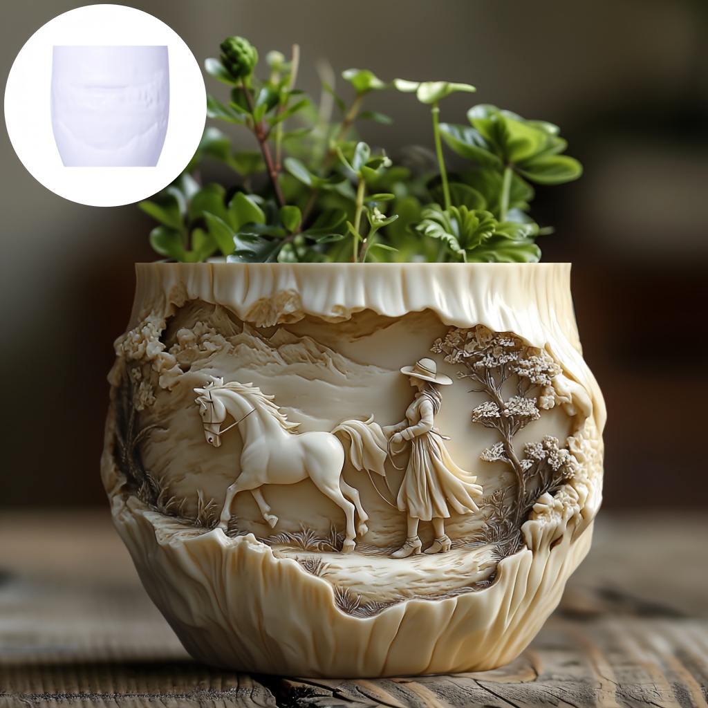 Beauty holding horse relief su - Potsticker Mold incelemesi ve fiyatı