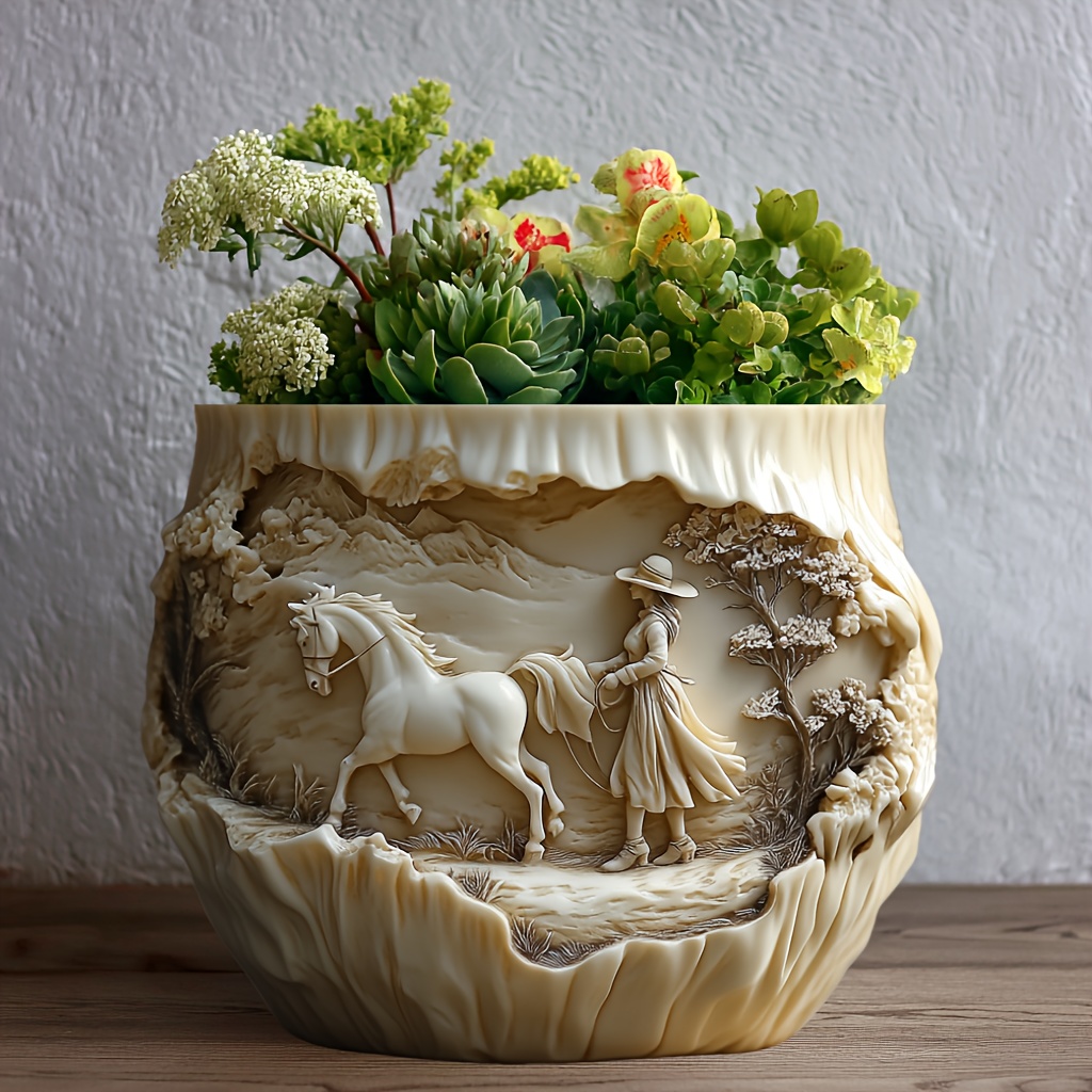 Beauty holding horse relief su - Potsticker Mold incelemesi ve fiyatı