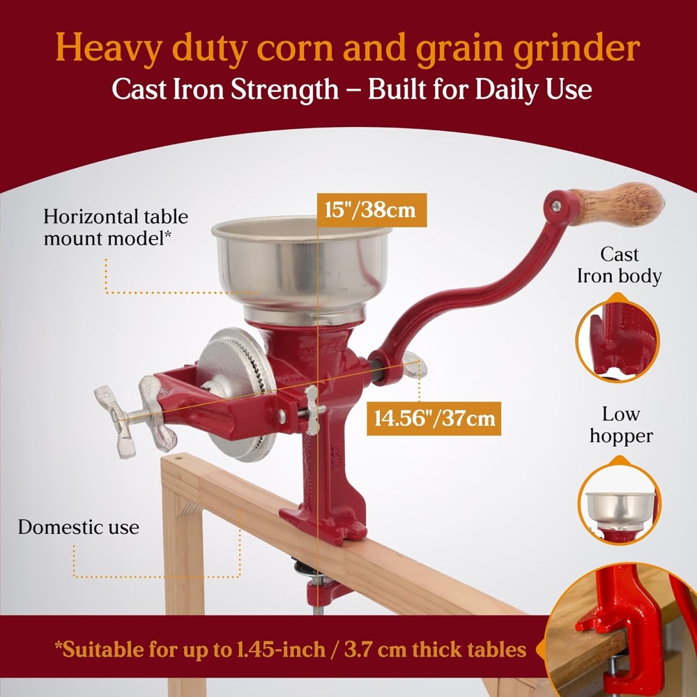 Manual Corn Grain Grinder Cast - Cast Iron Corn incelemesi ve fiyatı