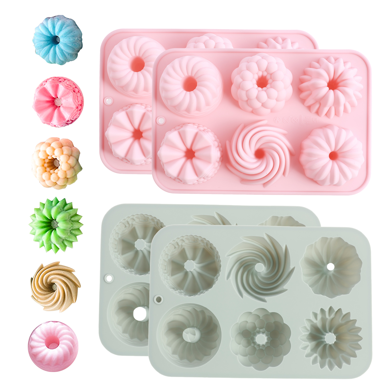 6-Cavity Silicone Fluted Tube  - Donut Mold Silicone incelemesi ve fiyatı