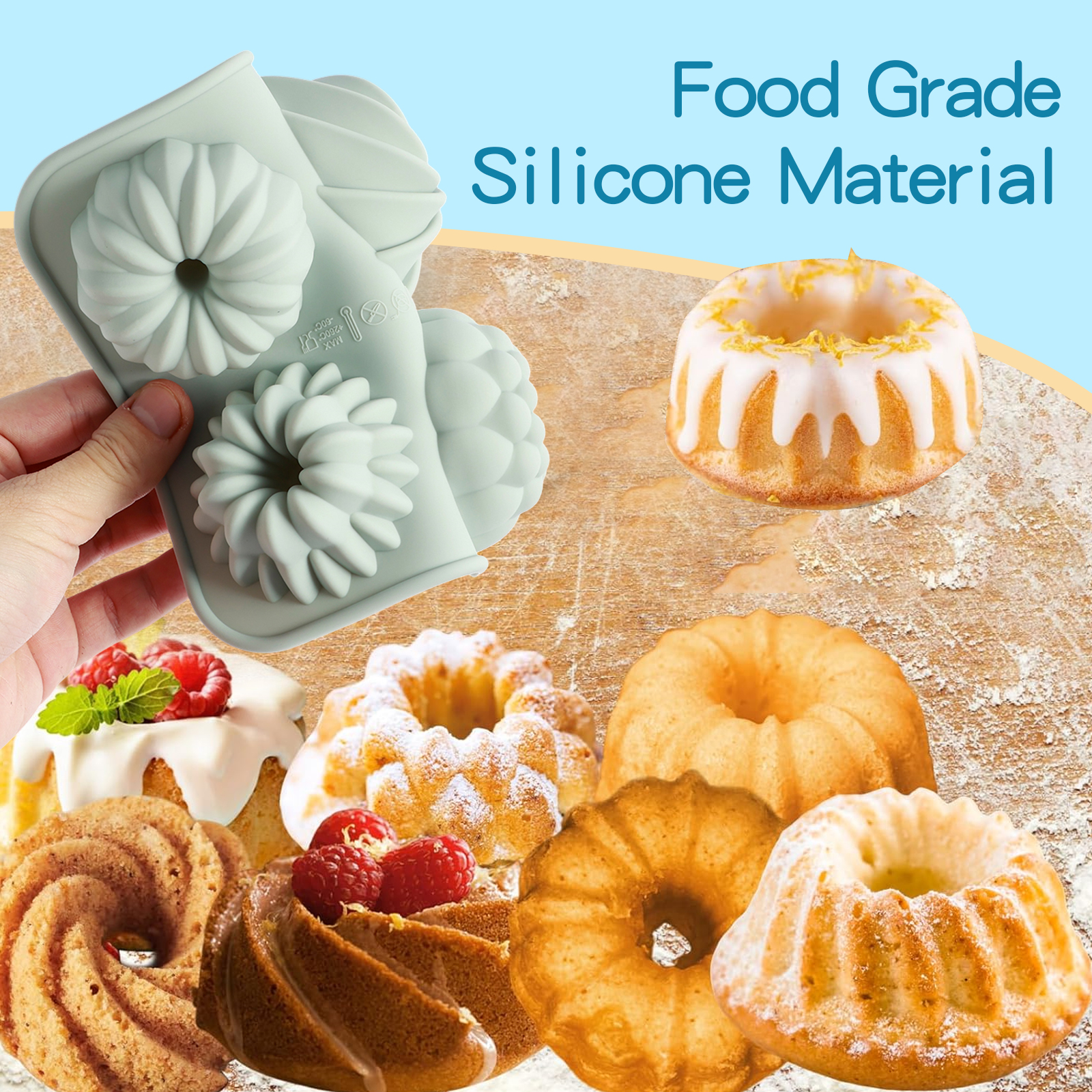 6-Cavity Silicone Fluted Tube  - Donut Mold Silicone incelemesi ve fiyatı