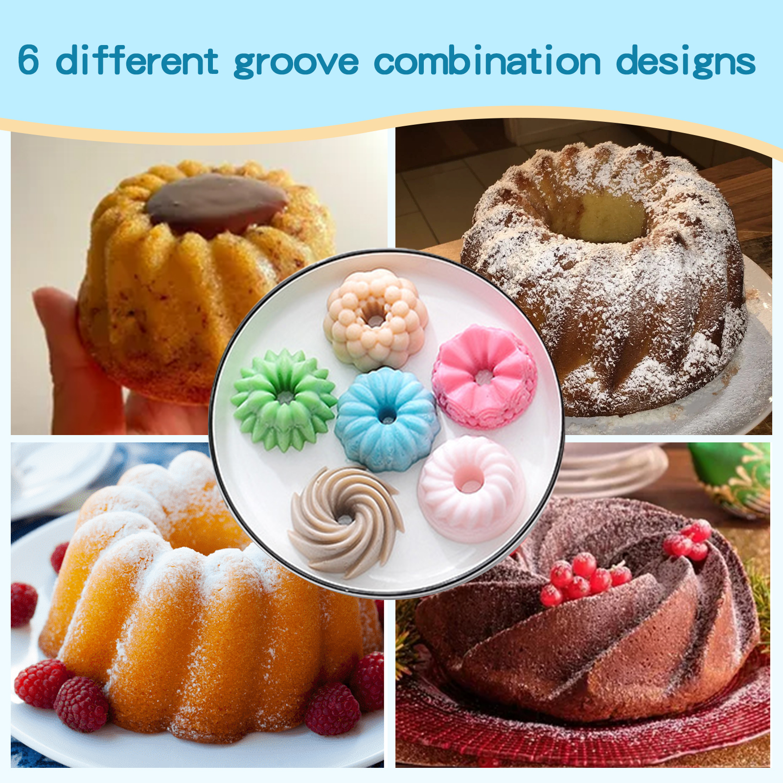 6-Cavity Silicone Fluted Tube  - Donut Mold Silicone incelemesi ve fiyatı