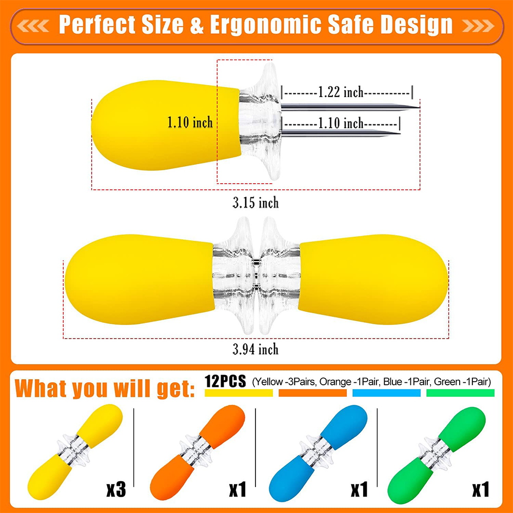 LMETJMA 12pcs/set Corn Holders - Corn Dog Stick incelemesi ve fiyatı