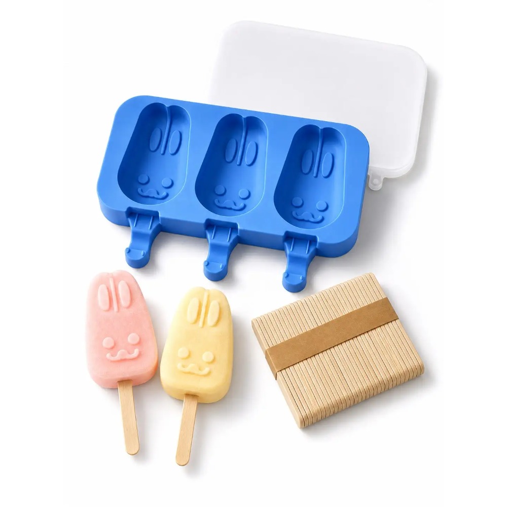 1pc 3-Cavity Silicone Popsicle - Bunny Cake Mold incelemesi ve fiyatı