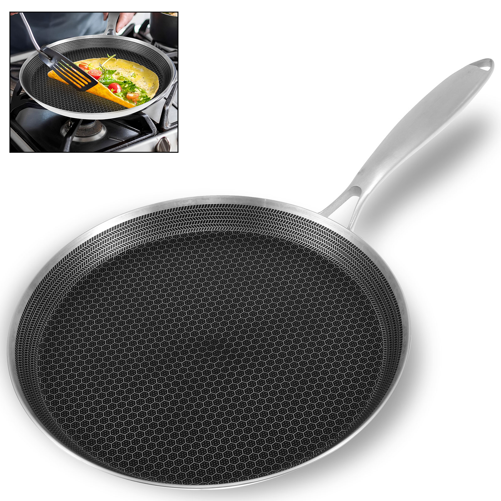Stainless Steel Frying Pan Non - Danish Pancake Pan incelemesi ve fiyatı