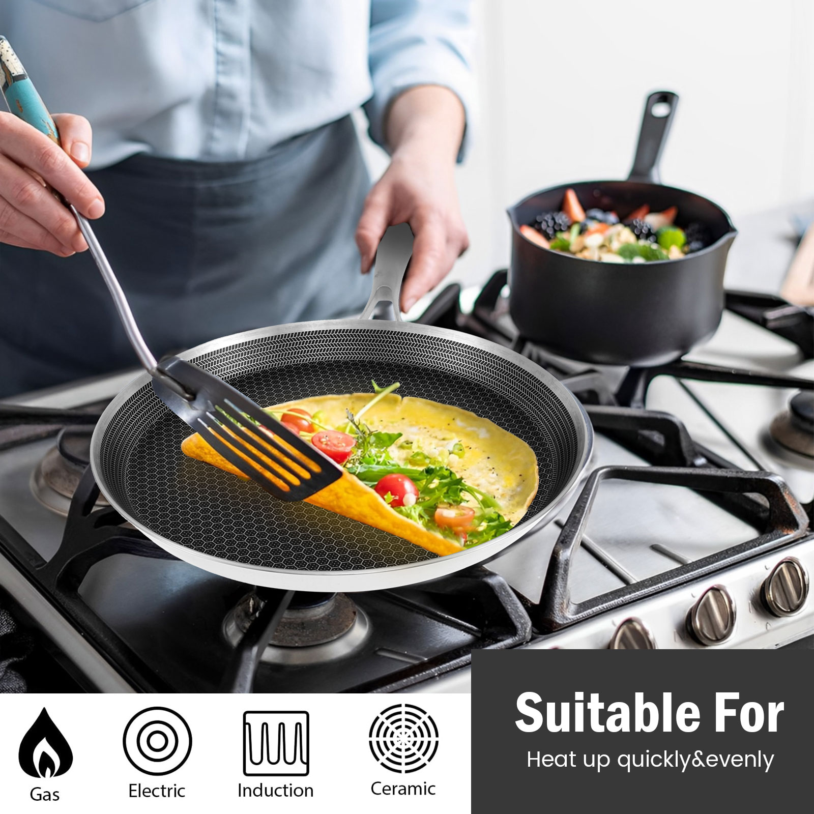 Stainless Steel Frying Pan Non - Danish Pancake Pan incelemesi ve fiyatı