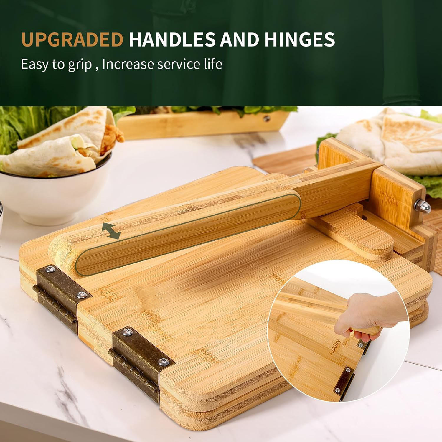 Hot-selling bamboo and wood to - Dumpling Press Set incelemesi ve fiyatı