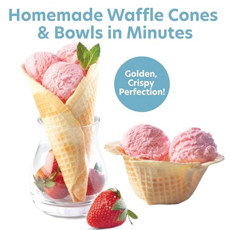 Waffle Cone and Ice Cream Bowl - Waffle Cone Maker incelemesi ve fiyatı