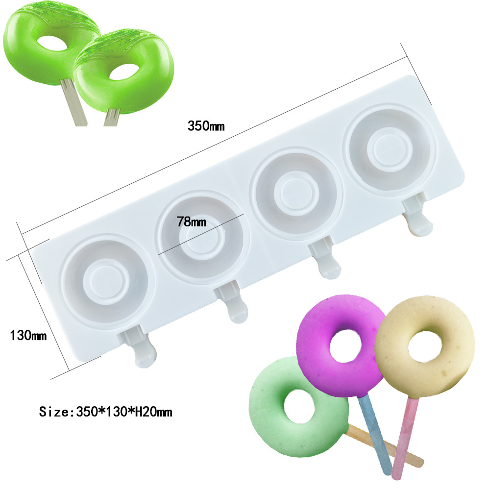 Large Donut 4 Cavity Ice Cream - Donut Mold Silicone incelemesi ve fiyatı