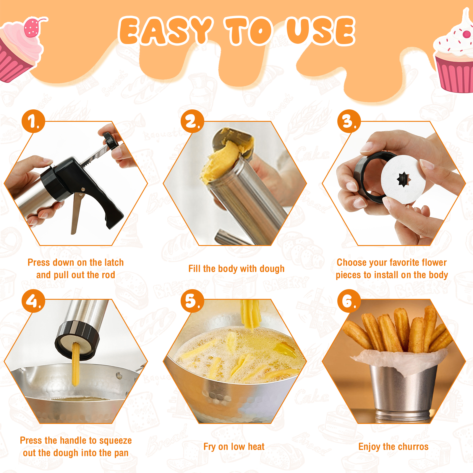 Cookie Press Gun Tips Set Stai - Churros Maker Gun incelemesi ve fiyatı