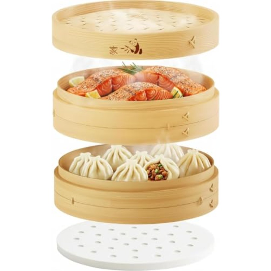 Bamboo Steamer Basket - 2-Tier - Bao Steamer Bamboo incelemesi ve fiyatı