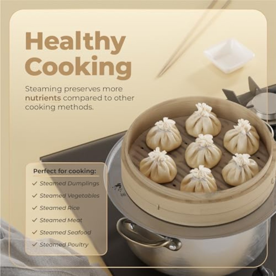 Bamboo Steamer Basket - 2-Tier - Bao Steamer Bamboo incelemesi ve fiyatı