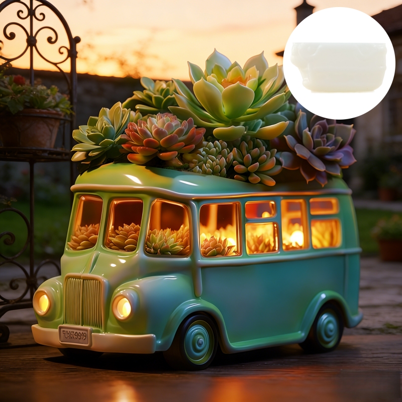 Bus succulent plant flowerpot  - Potsticker Mold incelemesi ve fiyatı