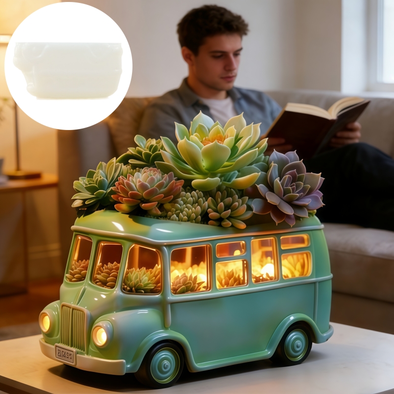Bus succulent plant flowerpot  - Potsticker Mold incelemesi ve fiyatı
