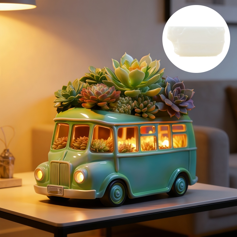 Bus succulent plant flowerpot  - Potsticker Mold incelemesi ve fiyatı