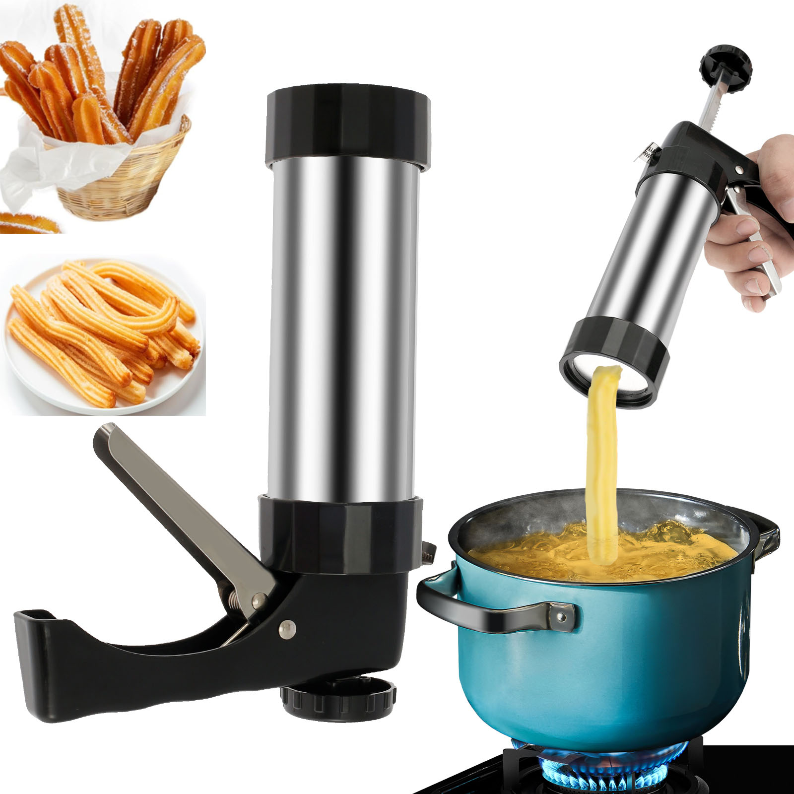 Cookie Press Gun Kit Stainless - Churros Maker Gun incelemesi ve fiyatı