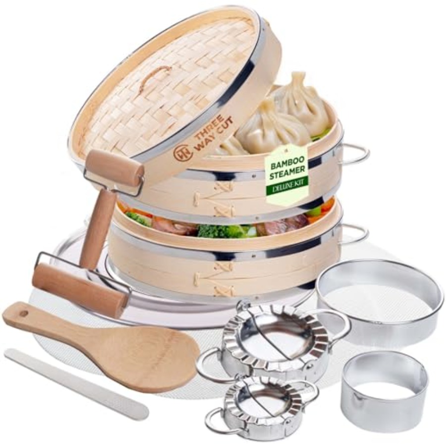 2-tier 10 Bamboo Steamer with  - Bao Steamer Bamboo incelemesi ve fiyatı