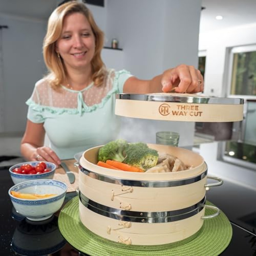 2-tier 10 Bamboo Steamer with  - Bao Steamer Bamboo incelemesi ve fiyatı