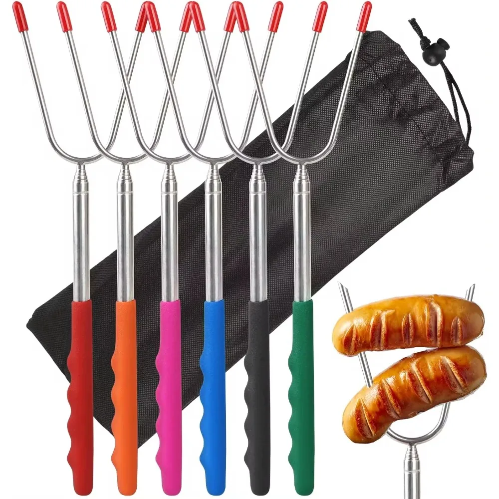 5/6/10pcs Telescopic BBQ Forks - Hot Dog Press incelemesi ve fiyatı