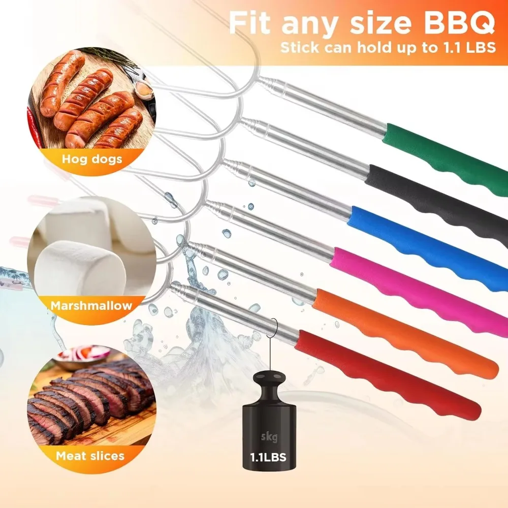 5/6/10pcs Telescopic BBQ Forks - Hot Dog Press incelemesi ve fiyatı