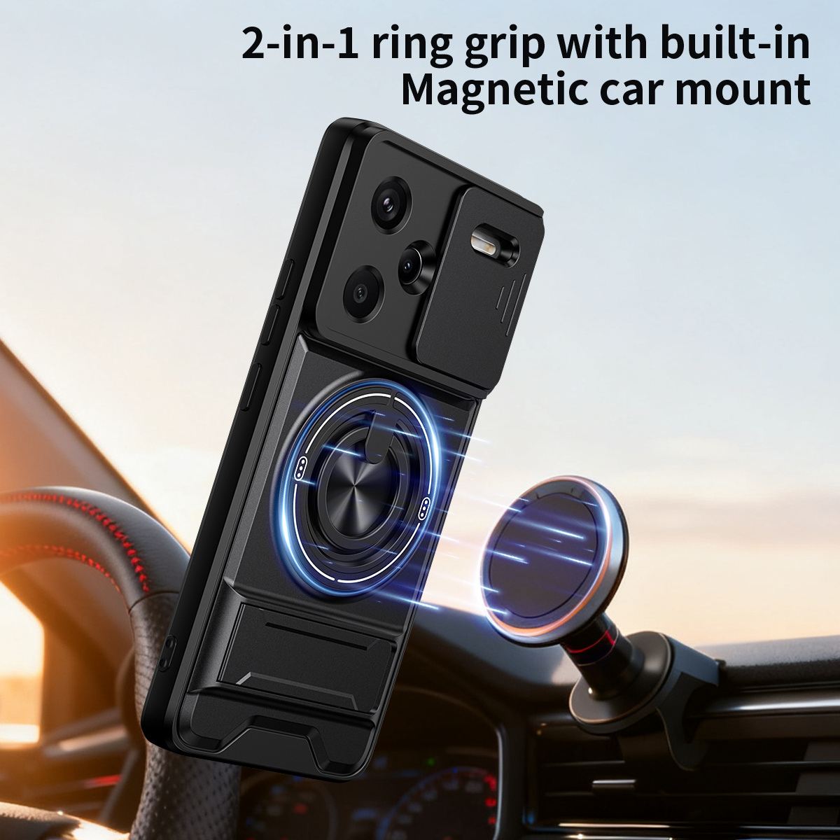 Lens Slide Camera Phone Case f - Taco Stand Holder incelemesi ve fiyatı
