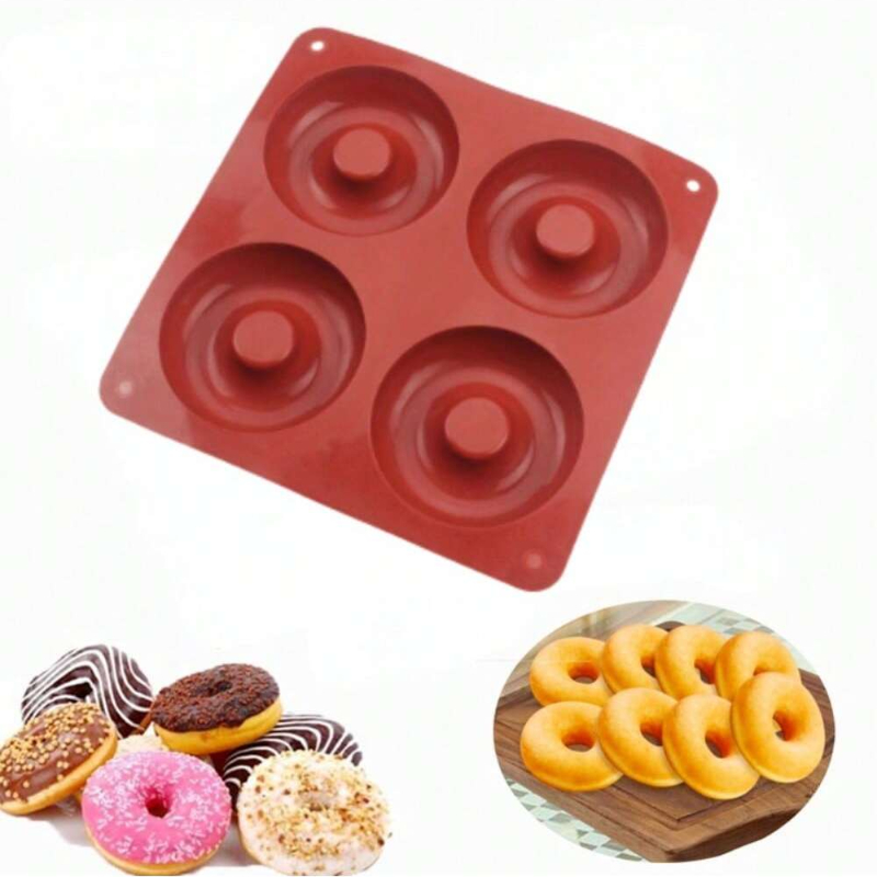 1PC 4 Holes Donut Silicone Mol - Donut Mold Silicone incelemesi ve fiyatı
