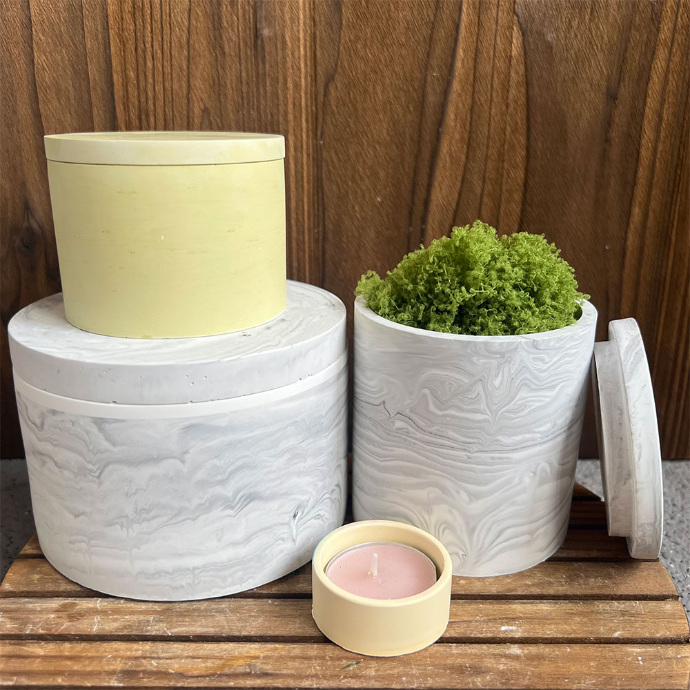 Round Cement Candle Canister S - Potsticker Mold incelemesi ve fiyatı
