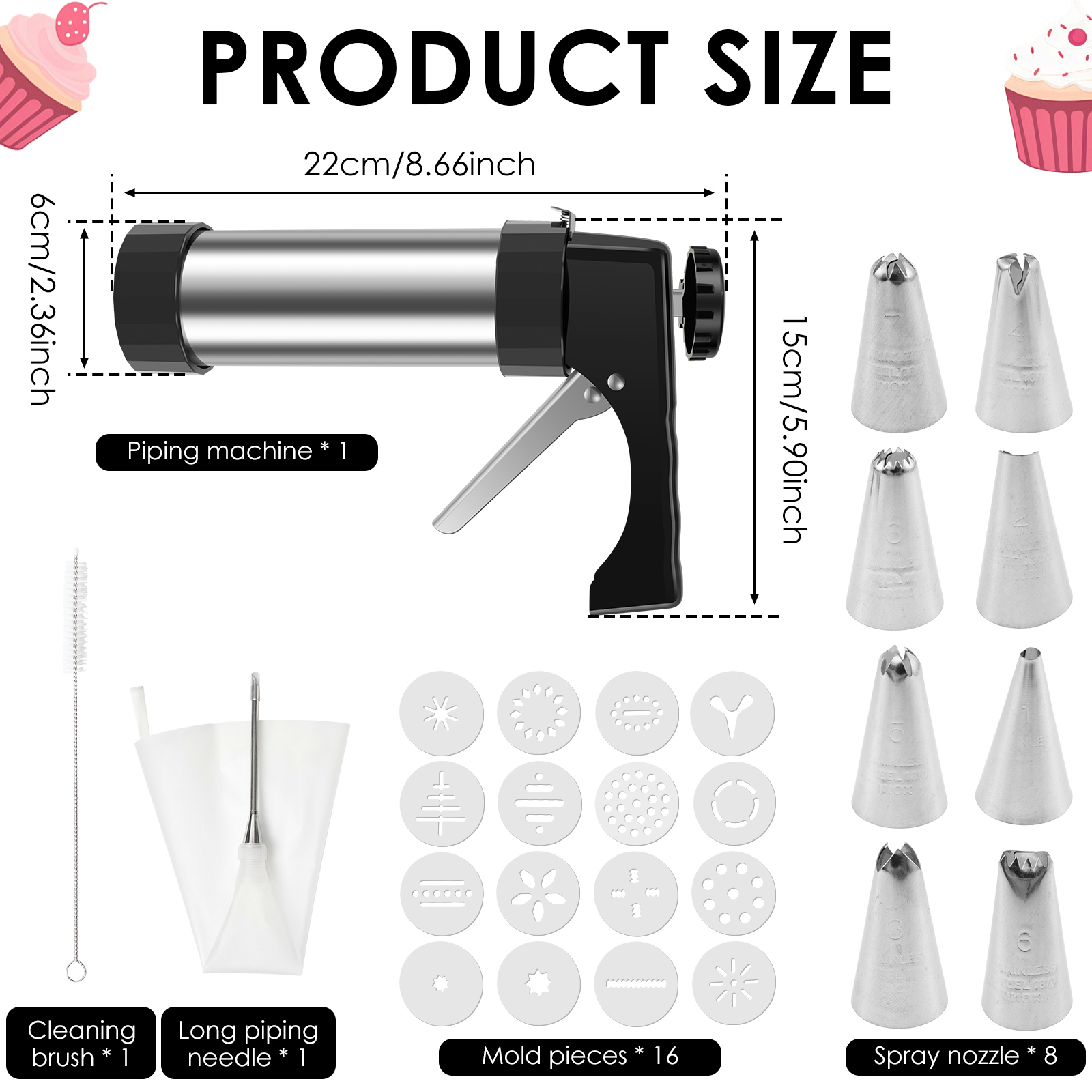 Stainless Steel Cookie Gun Chu - Churros Maker Gun incelemesi ve fiyatı