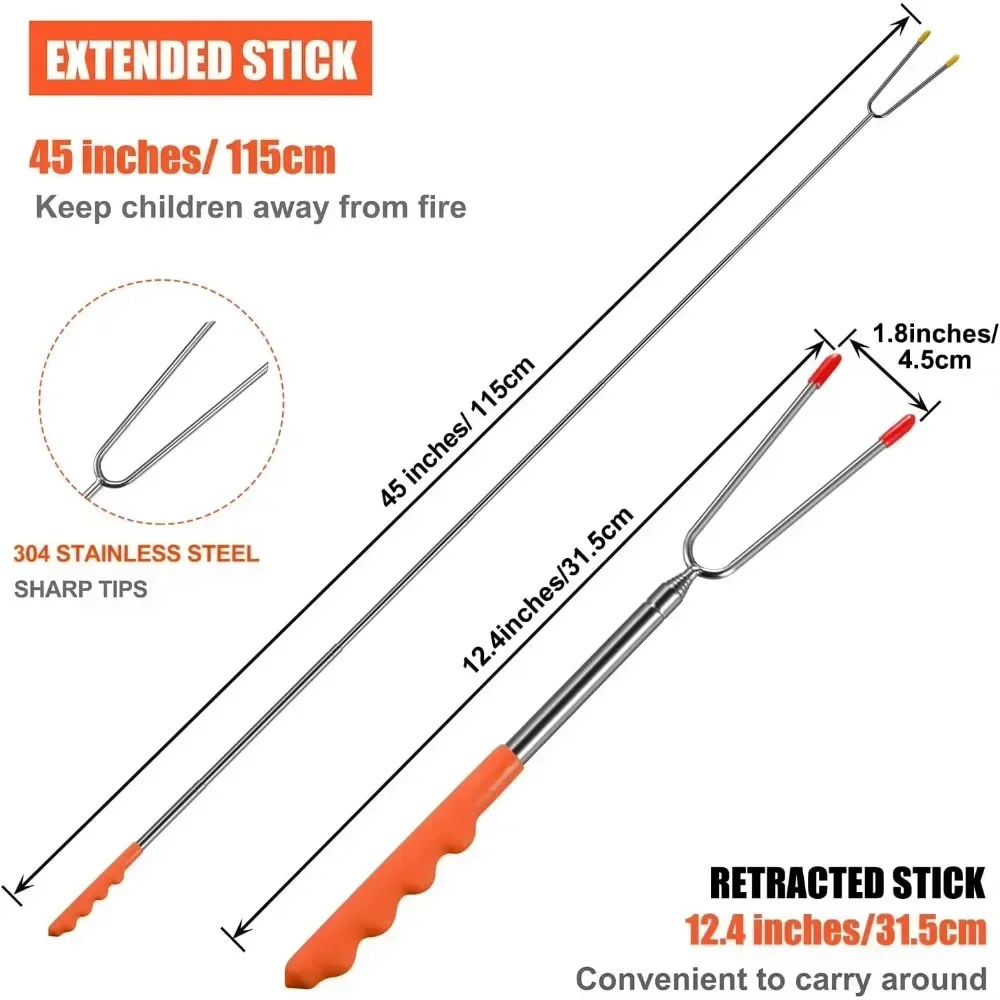 New BBQ Forks Telescopic  Barb - Corn Dog Stick incelemesi ve fiyatı