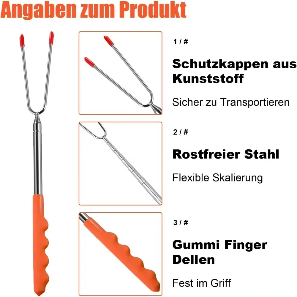New BBQ Forks Telescopic  Barb - Corn Dog Stick incelemesi ve fiyatı