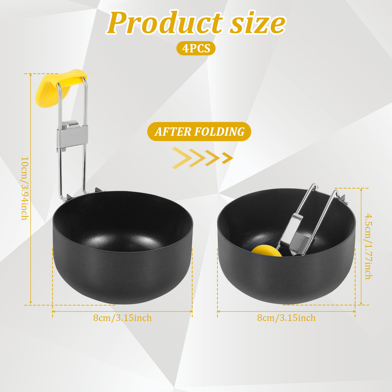 4 Pack Stainless Steel Egg Poa - Mini Pancake Griddle incelemesi ve fiyatı